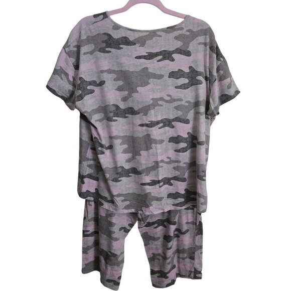 Lot Of 2 Lightweight Camo Capris Pajama Sets Size XL - Picture 6 of 9